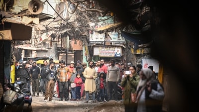 Delhi Police said teargas shells were used to disperse the crowds, adding that normalcy was restored shortly after the incident. Joint Commissioner of Police (Central) Madhur Verma said the police registered a case after the incident. "More evidence is being collected with the help of the body-borne cameras worn by Delhi Police personnel and videography from the spot," Verma said, (Sanchit Khanna/HT Photo) Delhi Police said teargas shells were used to disperse the crowds, adding that normalcy was restored shortly after the incident. Joint Commissioner of Police (Central) Madhur Verma said the police registered a case after the incident. "More evidence is being collected with the help of the body-borne cameras worn by Delhi Police personnel and videography from the spot," Verma said, (Sanchit Khanna/HT Photo)
