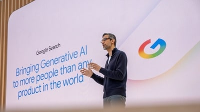 Google CEO Sundar Pichai at the company’s annual developer conference in May. Google CEO Sundar Pichai at the company’s annual developer conference in May.