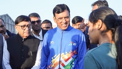 Union sports minister Mansukh Mandaviya during an event in Delhi (@mansukhmandviya X) Union sports minister Mansukh Mandaviya during an event in Delhi (@mansukhmandviya X)