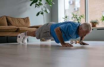 90-year-old grandfather inspires with daily push-ups and joyful approach to fitness. (Representative image) (Pexels) 90-year-old grandfather inspires with daily push-ups and joyful approach to fitness. (Representative image) (Pexels)