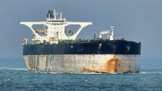 RT said that the US was trying to intercept the tanker, bound for Russia's Murmansk, despite its "clear civilian status". (X/@RT_com)
