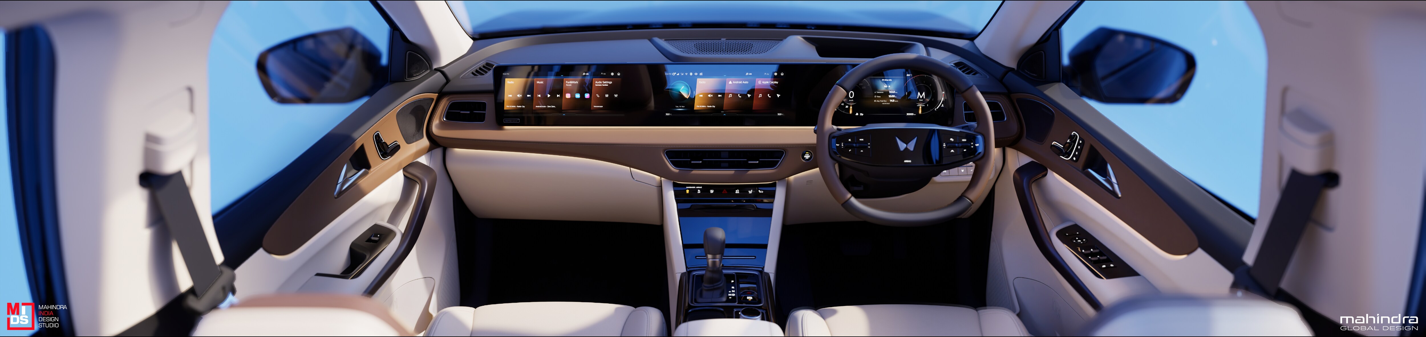 Inside, the AX3 gets Mahindra’s coast-to-coast triple-screen layout, ensuring buyers don’t miss out on the SUV’s headline cabin feature.