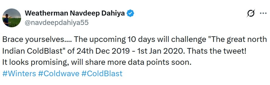 Navdeep Dahiya's post on X Navdeep Dahiya's post on X
