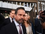 Alan Jackson, the attorney for Nick Reiner, leaves court after withdrawing from the Reiners' case on murder charges on Jan 7, 2026, in Los Angeles.