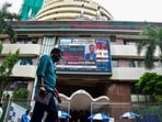 The Bombay Stock Echange building on Dalal Street in South Mumbai.