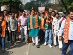 Mumbai, India. Jan 07, 2026 - Anil Kokil, a candidate of the Shiv Sena from Ward no 204, visited the Parel area as part of his BMC election campaign. Mumbai, India. Jan 07, 2026. (Photo by Raju Shinde/HT Photo) (Raju Shinde) Mumbai, India. Jan 07, 2026 - Anil Kokil, a candidate of the Shiv Sena from Ward no 204, visited the Parel area as part of his BMC election campaign. Mumbai, India. Jan 07, 2026. (Photo by Raju Shinde/HT Photo) (Raju Shinde)