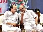 The NCP split in July 2023, when Ajit Pawar joined the Eknath Shinde-led government along with several MLAs, leading to a prolonged political and legal battle between the two factions over the party name and symbol. (HT FILE)
