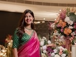 Sejal Kumar wore her mother's saree for her reception. (Picture credit: 1Plus1 Studio)