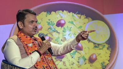 Nagpur: Maharashtra Chief Minister Devendra speaks during an event titled ‘Tari Poha with Devabhau’, ahead of the Brihanmumbai Municipal Corporation (BMC) election, in Nagpur, Thursday, Jan. 8, 2025. (PTI Photo) (PTI01_08_2026_000390B) (PTI) Nagpur: Maharashtra Chief Minister Devendra speaks during an event titled ‘Tari Poha with Devabhau’, ahead of the Brihanmumbai Municipal Corporation (BMC) election, in Nagpur, Thursday, Jan. 8, 2025. (PTI Photo) (PTI01_08_2026_000390B) (PTI)