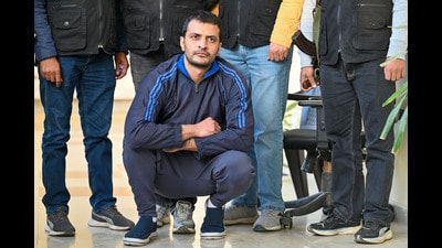 The accused was tracked through inputs from Central Bureau of Investigation and Interpol and will be questioned on finances and forged passport use. (Parveen Kumar/HT)