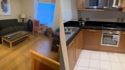 An Indian woman gave a glimpse of her  ₹8 lakh a month 1BHK apartment in London. (Instagram/its.deepanshi14)