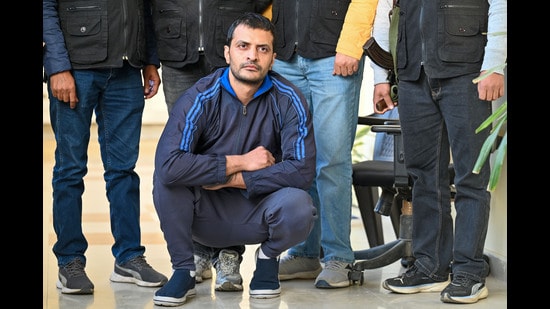 The accused was tracked through inputs from Central Bureau of Investigation and Interpol and will be questioned on finances and forged passport use. (Parveen Kumar/HT)
