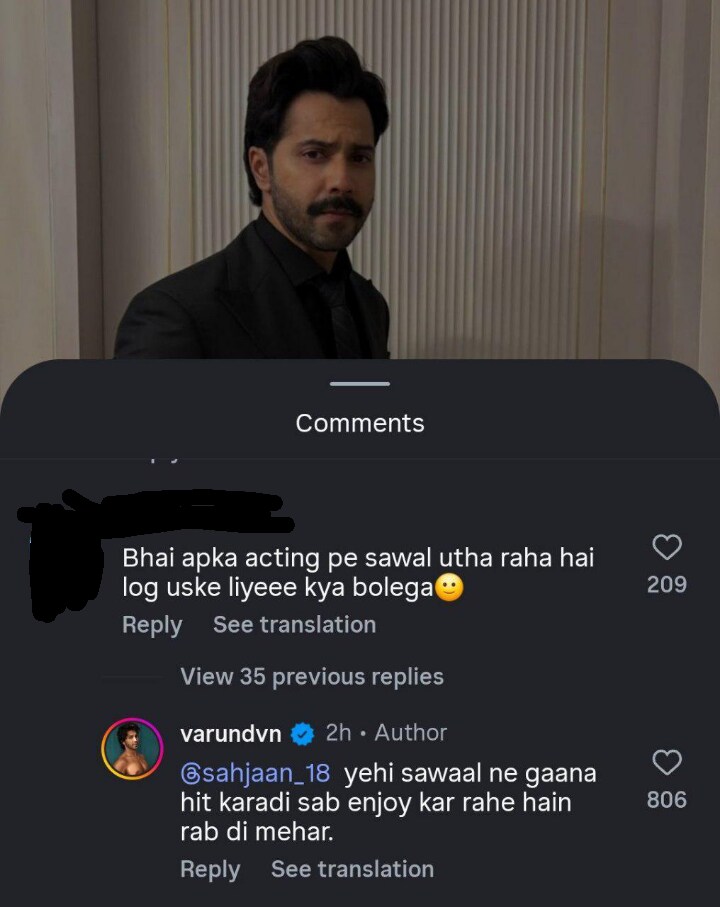Varun's response. Varun's response.