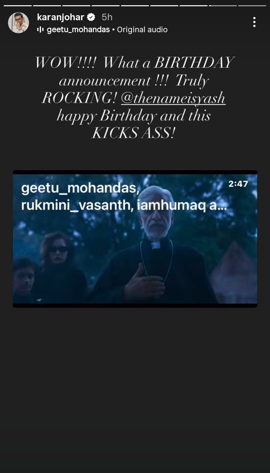 Karan Johar wishes Yash on his birthday Karan Johar wishes Yash on his birthday