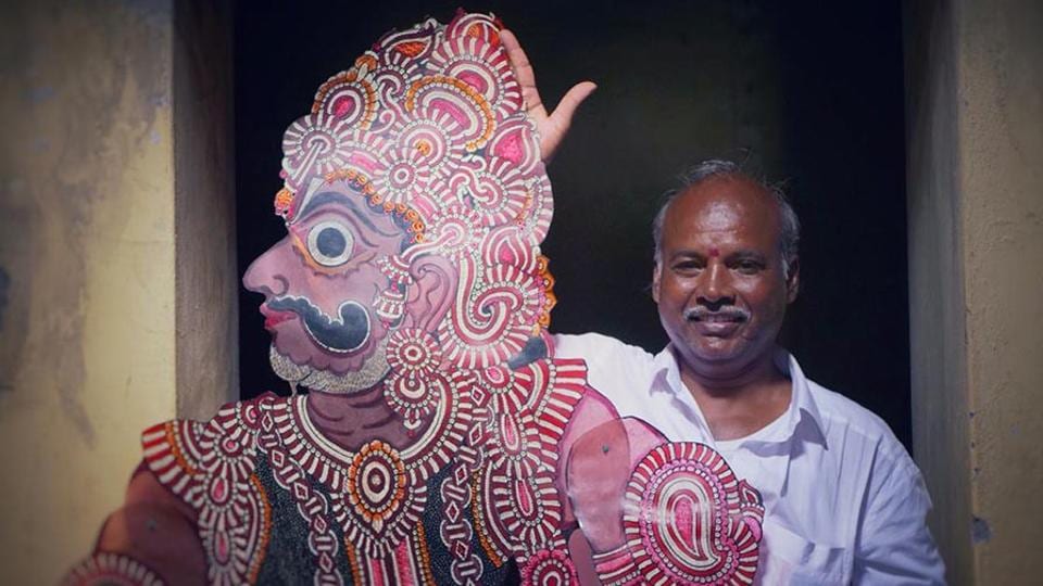 Master puppeteer Sindhe Chandu’s exquisitely crafted leather puppets bring the Ramayana and a charged moment from Kurukshetra to life (Representative photo/ Sarmaya Arts Foundation) Master puppeteer Sindhe Chandu’s exquisitely crafted leather puppets bring the Ramayana and a charged moment from Kurukshetra to life (Representative photo/ Sarmaya Arts Foundation)