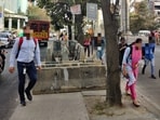 A Bengaluru woman highlighted a blocked footpath near a tech park.
