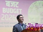 NDMC Chairperson Keshav Chandra during the press conference on NDMC Budget 2026-27 on Wednesday (HT)