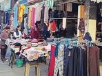 Unregistered vendors have occupied verandas and footpaths in market areas, leaving little to no space for pedestrians. (Sant Arora/HT)