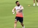 Virat Kohli brings the laughs, mimics Arshdeep Singh’s run-up in nets.