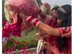 Content creator shows how to creatively repurpose loose flower petals into a gorgeous saree print!(Picture credit: Instagram)