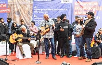 .L-R: Rahul Ram, Shantanu Moitra, Bhupinder Babbal and Mohit Chauhan (RAAJESSH KASHYAP/ HT) .L-R: Rahul Ram, Shantanu Moitra, Bhupinder Babbal and Mohit Chauhan (RAAJESSH KASHYAP/ HT)