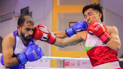 Jadumani Singh (left) defeated Amit Panghal in the semis. (BFI) Jadumani Singh (left) defeated Amit Panghal in the semis. (BFI)