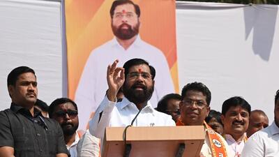 Navi Mumbai, India - Jan. 8, 2026:Maharashtra Dy CM Eknath Shinde during election campaign for Shiv Sena (Shinde) Candidates at CBD Belapur in Navi Mumbai, India, on Thursday, January 8, 2026. (Photo by Bachchan Kumar/ HT PHOTO) (HT PHOTO) Navi Mumbai, India - Jan. 8, 2026:Maharashtra Dy CM Eknath Shinde during election campaign for Shiv Sena (Shinde) Candidates at CBD Belapur in Navi Mumbai, India, on Thursday, January 8, 2026. (Photo by Bachchan Kumar/ HT PHOTO) (HT PHOTO)