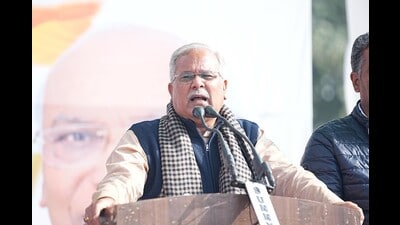 Punjab Congress affairs in-charge Bhupesh Baghel addressing a MGNREGA Bachao Sangram rally in Samrala. (HT) Punjab Congress affairs in-charge Bhupesh Baghel addressing a MGNREGA Bachao Sangram rally in Samrala. (HT)