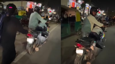 The incident was later shared on Instagram by the delivery agent, Anil Sahu. (@anilsahu296/Instagram) The incident was later shared on Instagram by the delivery agent, Anil Sahu. (@anilsahu296/Instagram)