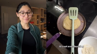 An Indian woman living in the UK triggered her fire alarm while cooking paratha. (Instagram/adhwan.kapoor) An Indian woman living in the UK triggered her fire alarm while cooking paratha. (Instagram/adhwan.kapoor)