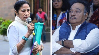 মমতা বন্দ্যোপাধ্যায়কে আক্রমণ শানালেন শমীক ভট্টাচার্য। (ছবি সৌজন্যে, তৃণমূল কংগ্রেস ও ফেসবুক Samik Bhattacharya) মমতা বন্দ্যোপাধ্যায়কে আক্রমণ শানালেন শমীক ভট্টাচার্য। (ছবি সৌজন্যে, তৃণমূল কংগ্রেস ও ফেসবুক Samik Bhattacharya)