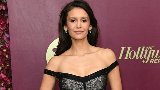 Canadian actress Nina Dobrev attends the Hollywood Reporter and Spotify Golden Globe nominees night at The Lot at Formosa in Los Angeles on January 8, 2026. (Photo by Unique Nicole / AFP)(AFP)
