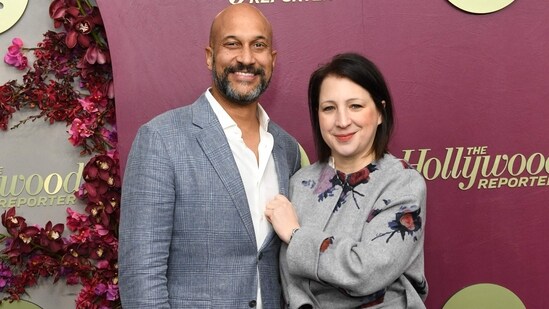 US actor and comedian Keegan-Michael Key and his wife Elle Key attend the Hollywood Reporter and Spotify Golden Globe nominees night at The Lot at Formosa in Los Angeles on January 8, 2026. (Photo by Unique Nicole / AFP)(AFP)