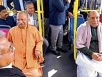 Defence minister Rajnath Singh and chief minister Yogi Adityanath at the inauguration of the Ashok Leyland EV plant in Lucknow on Friday. (HT Photo) Defence minister Rajnath Singh and chief minister Yogi Adityanath at the inauguration of the Ashok Leyland EV plant in Lucknow on Friday. (HT Photo)