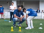 Yuvraj Singh conducts a cricket clinic as part of the Laureus 'Sport For Good' initiative, in Hong Kong Yuvraj Singh conducts a cricket clinic as part of the Laureus 'Sport For Good' initiative, in Hong Kong