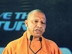 Uttar Pradesh chief minister Yogi Adityanath at the inauguration of the Ashok Leyland EV plant in Lucknow on Friday. (ANI PHOTO)