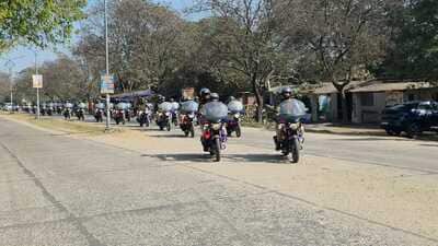 ‘Rakshak Riders’ in Bokaro on Saturday (HT Photo) ‘Rakshak Riders’ in Bokaro on Saturday (HT Photo)
