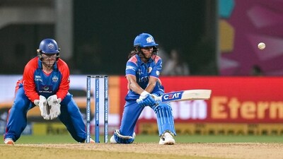 Initially, MI posted 195/4 in 20 overs. (PTI) Initially, MI posted 195/4 in 20 overs. (PTI)