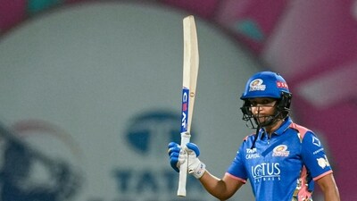 Harmanpreet Kaur remained unbeaten for MI, slamming 74* off 42 balls. (PTI) Harmanpreet Kaur remained unbeaten for MI, slamming 74* off 42 balls. (PTI)