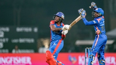 Chinelle Henry got a half-century for DC, smacking 56 off 33 balls. But it wasn't enough as the other batters failed. (PTI) Chinelle Henry got a half-century for DC, smacking 56 off 33 balls. But it wasn't enough as the other batters failed. (PTI)