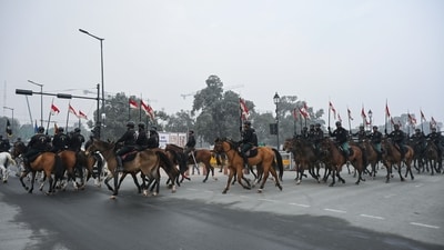 The President’s Bodyguards seen on horses during the rehearsal for the upcoming Republic Day Parade 2026 at Kartavya Path (ANI) The President’s Bodyguards seen on horses during the rehearsal for the upcoming Republic Day Parade 2026 at Kartavya Path (ANI)