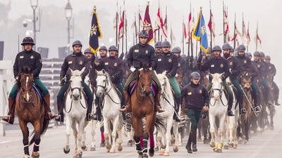 President's bodyguard personnel during a rehearsal for Republic Day, in New Delhi. (PTI) President's bodyguard personnel during a rehearsal for Republic Day, in New Delhi. (PTI)