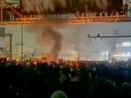 In this frame grab from footage circulating on social media from Iran showed protesters once again taking to the streets of Tehran despite an intensifying crackdown as the Islamic Republic remains cut off from the rest of the world in Tehran, Iran, Saturday Jan. 10, 2026.