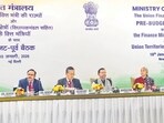 Union minister for finance and corporate affairs, Nirmala Sitharaman chairs the pre-budget meeting with state finance ministers at The Ashok Hotel in New Delhi on Saturday. (PIB)