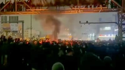In this frame grab from footage circulating on social media from Iran showed protesters once again taking to the streets of Tehran despite an intensifying crackdown as the Islamic Republic remains cut off from the rest of the world in Tehran, Iran, Saturday Jan. 10, 2026. (AP) In this frame grab from footage circulating on social media from Iran showed protesters once again taking to the streets of Tehran despite an intensifying crackdown as the Islamic Republic remains cut off from the rest of the world in Tehran, Iran, Saturday Jan. 10, 2026. (AP)