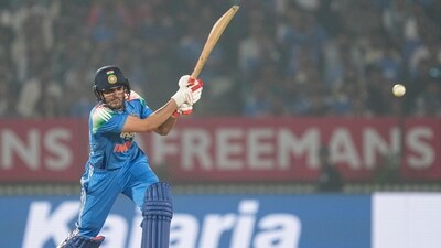 Meanwhile, Shubman Gill got a half-century, registering 56 off 71 deliveries. (PTI) Meanwhile, Shubman Gill got a half-century, registering 56 off 71 deliveries. (PTI)