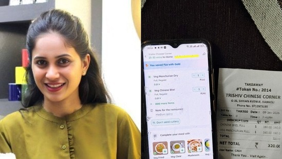 ఒకే ఆర్డర్కు యాప్లో, రెస్టారెంట్లో భారీ వ్యత్యాసం.. (X/@NalinisKitchen)