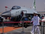 File photo of a Pakistani Air Force JF-17 Thunder on display at the Dubai Air Show, United Arab Emirates.