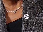 US comedian Wanda Sykes wears a pin reading "be Good", in tribute to Renee Good, who was fatally shot by a US Immigration and Customs Enforcement (ICE) agent in Minneapolis, as she attends the 83rd annual Golden Globe Awards at the Beverly Hilton hotel in Beverly Hills, California.