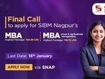 MBA Admissions Enter Final Phase at SIBM Nagpur - Last Date to Apply, 16th January'2026.(SIBM)